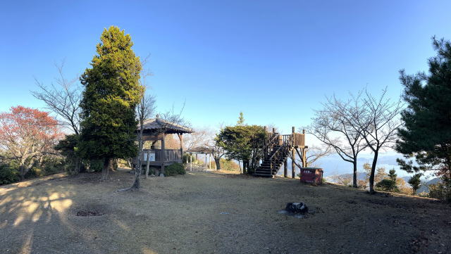 朝日山展望台のまわり 俯瞰写真