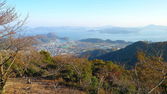 朝日山展望台から見る風景 写真
