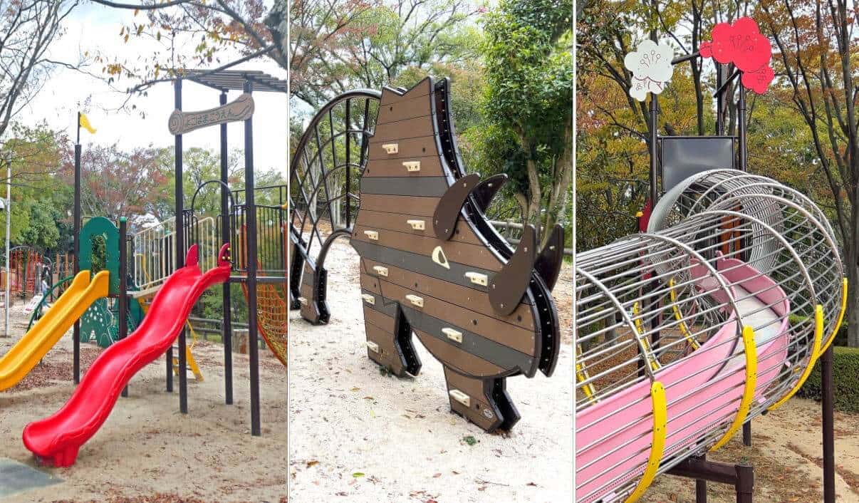 坂町・丘の上の横浜公園「子供の国」リニューアル、恐竜遊具にちびっ子ワクワク