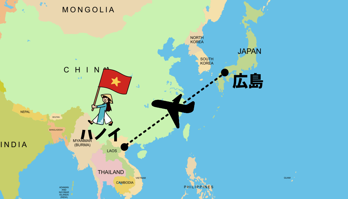広島空港に「ハノイ線」初就航！ベトナム行きの直行便を開設