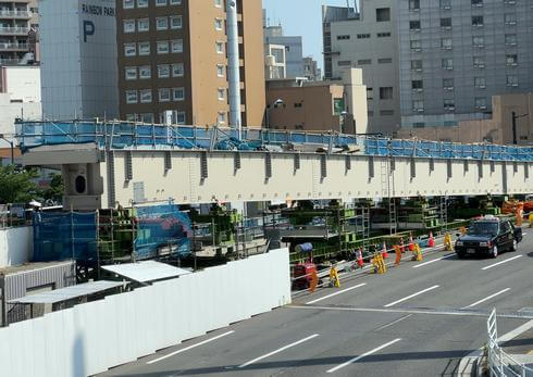 広島電鉄 駅前大橋ルートの工事風景