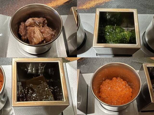 広島「SHARI（シャリ）流川」釜炊き飯のプチおかず4種