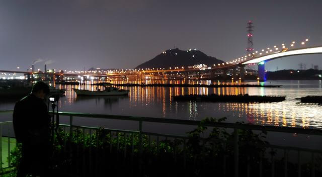 広島「きらり・さかなぎさ公園」から見た仁保ジャンクションの夜景