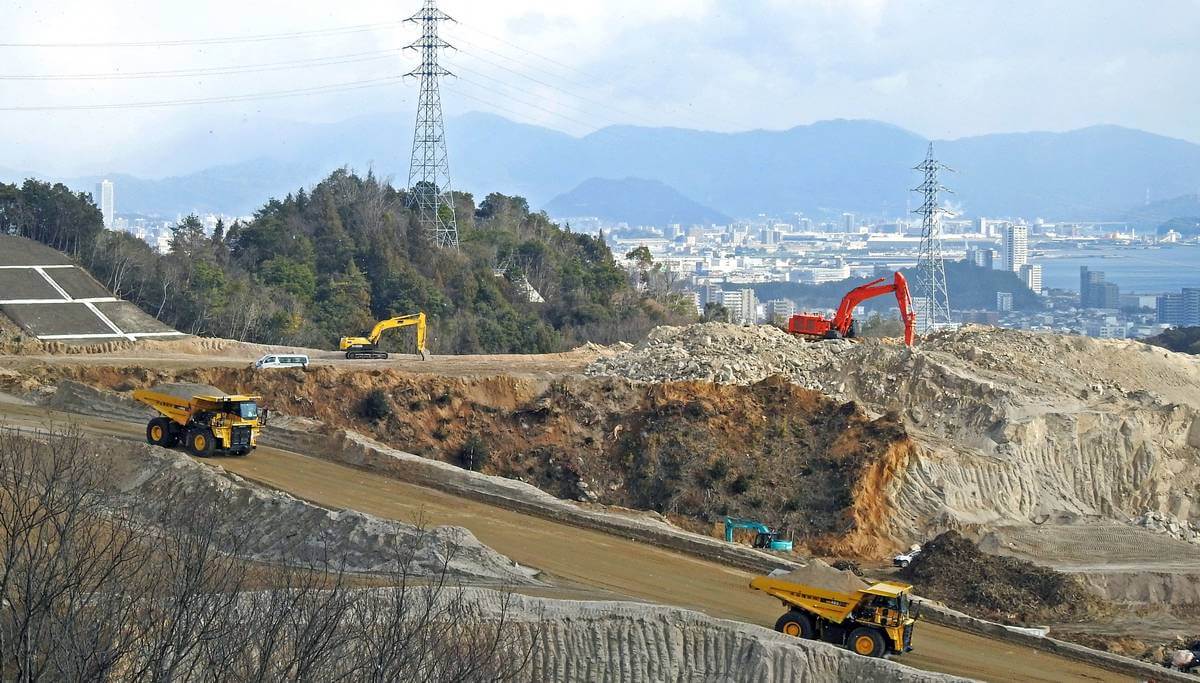 廿日市の大規模工事、2029年の開業目指し一大観光エリアの整備が進む風景