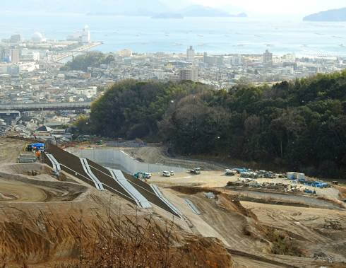 廿日市の新観光施設、西側工事の様子