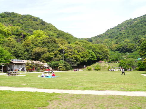 国民宿舎仙酔島 横にあった芝生広場