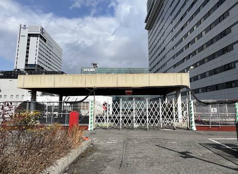 広島駅北口駐車場、螺旋通路は閉鎖