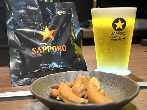THE PERFECT 黒ラベル WAGON 広島駅イベント会場 ビール画像