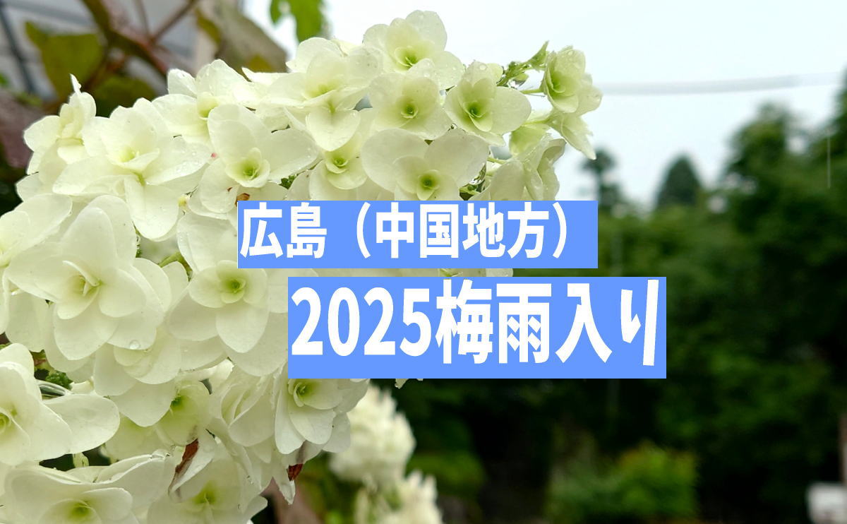 広島も2025年梅雨入りへ、線状降水帯の発生もあり災害の発生に警戒を