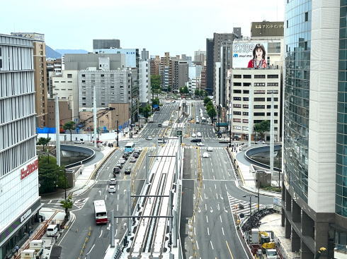 広島駅前通り 俯瞰写真
