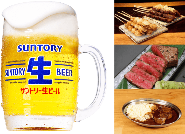 サントリー生ビール夏のグルメ祭2025、広島会場 メニュー一例