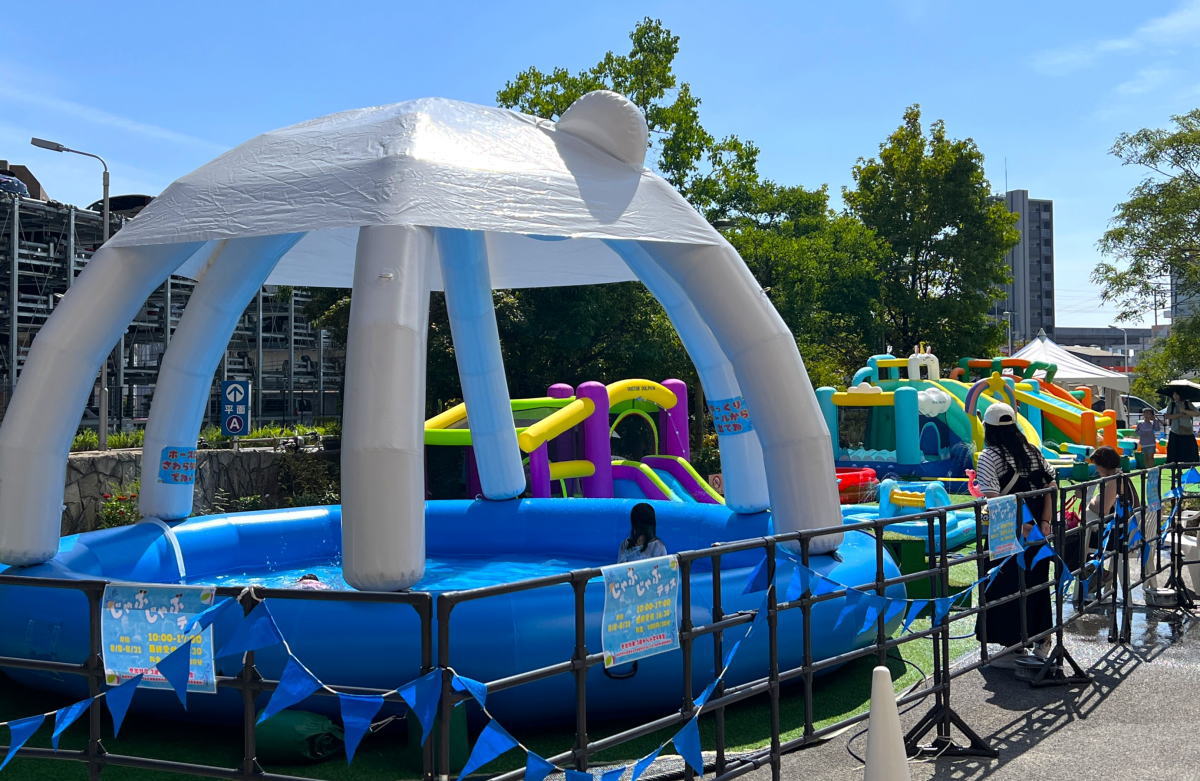 じゃぶじゃぶテラス開催中！10歳以下の水遊びスポット イオンモール広島府中に