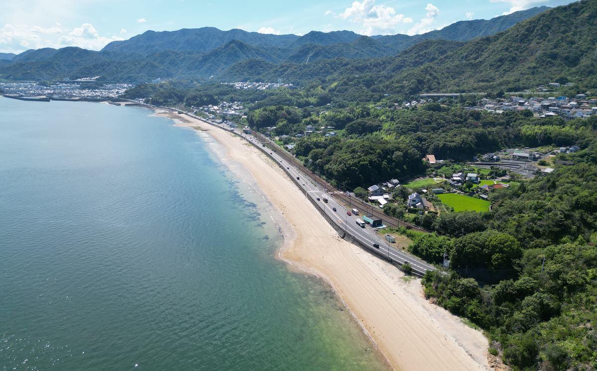 ドライブの癒しビュースポット・廿日市市大野の海岸線、現在の風景と防災計画