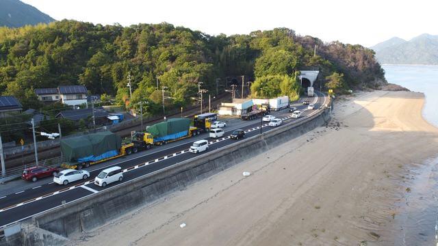 防波堤の計画「廿日市大野防災」がある、廿日市市大野の海岸・現在の風景2