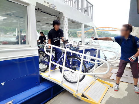 サイクルシップラズリ 船の乗せ降ろし