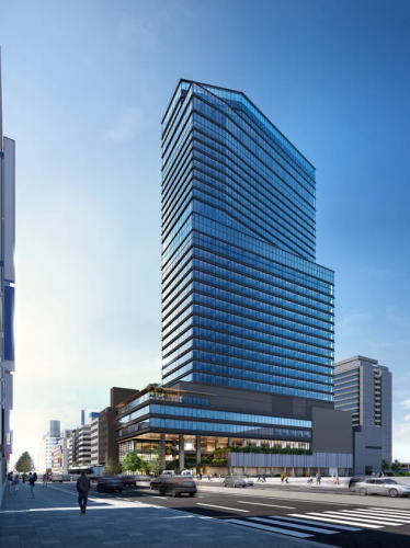 基町相生通地区再開発ビル 完成予想パース図