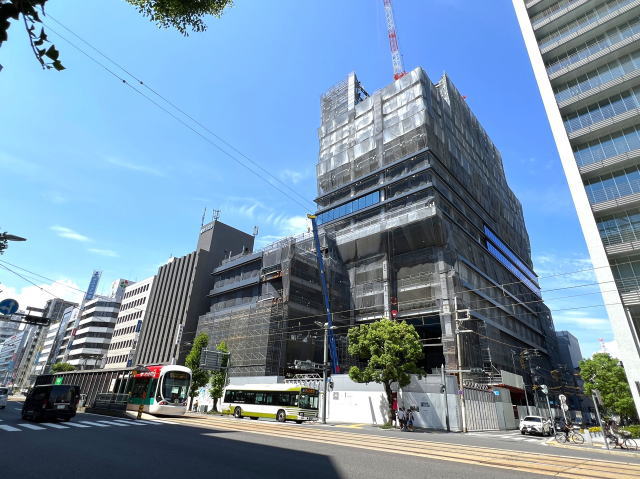 基町相生通地区再開発ビル 建設中の様子2