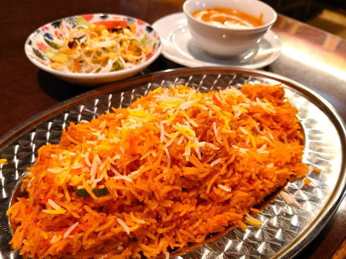 三次市 インド料理 マルハバ チキンビリヤニの写真