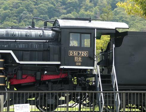 瀬野川公園に展示中の蒸気機関車（SL）
