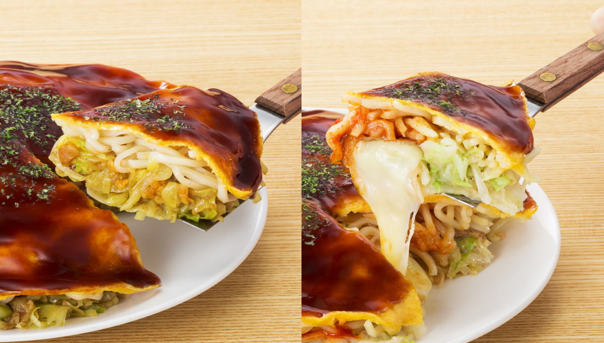 みっちゃん、冷凍お好み焼の新商品「旨カレー風味」と「三種のチーズ入り」発売スタート