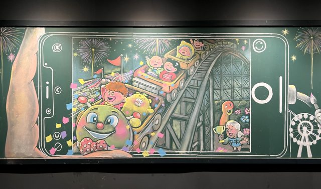 プレバト才能アリ展 福山展、みろくの里で倉中るなが黒板アート