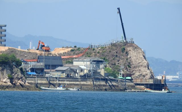宮島口・ヒルトン新ホテルの工事風景