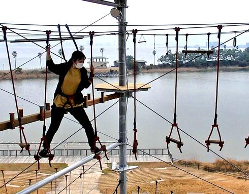 福岡に国内最大規模のアスレチックタワー「シー・ドラグーン」