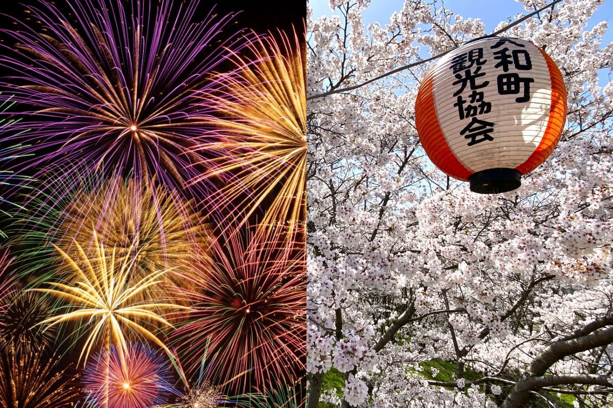 夜桜×花火!白竜湖花火inだいわ 開催、交通規制あり