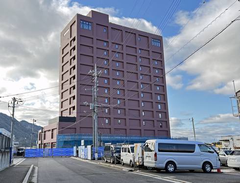 界 宮島(星野リゾート)道路側から見た様子