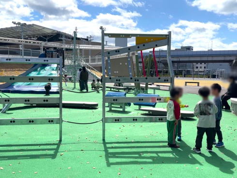 アーバンサイクルパークス広島 ウエストパーク こども遊具の様子