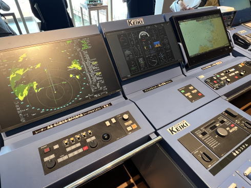 大和ミュージアム 3階展示室 操舵体験ができるコーナー