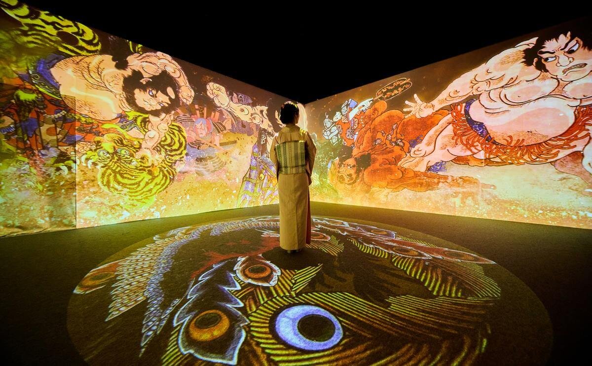 広島で「動き出す浮世絵展」美しさと迫力のデジタルアートで没入体験、躍動感のある浮世絵の世界へ
