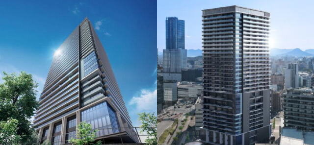 広島駅北に「住友不動産ヴィラフォンテーヌ」ホテルと 温浴施設、分譲マンションの新タワー 完成予想図